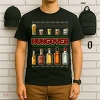 Funny Hungover Drunk Ugly Christmas Sweater T-Shirt thumb 6
