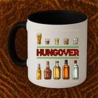 Funny Hungover Drunk Ugly Christmas Sweater Coffee Mug thumb 2