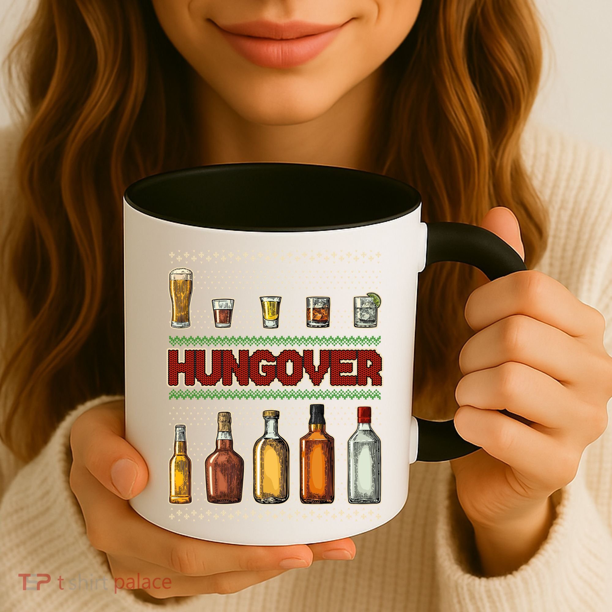Funny Hungover Drunk Ugly Christmas Sweater Coffee Mug
