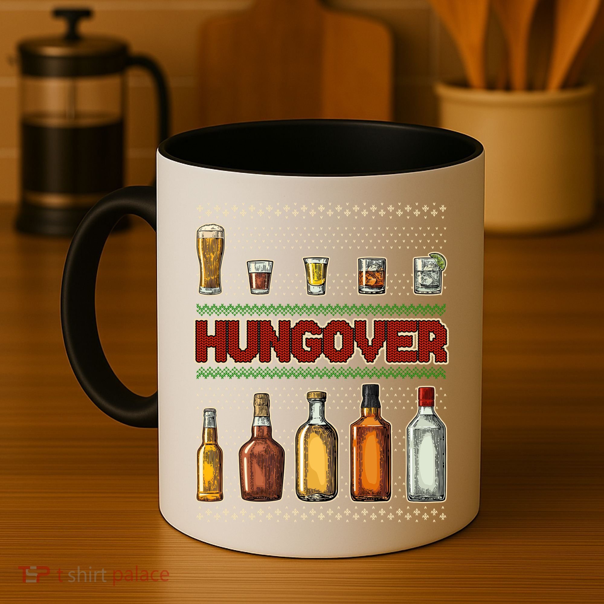 Funny Hungover Drunk Ugly Christmas Sweater Coffee Mug