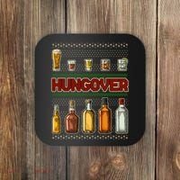 Funny Hungover Drunk Ugly Christmas Sweater Coaster thumb 0