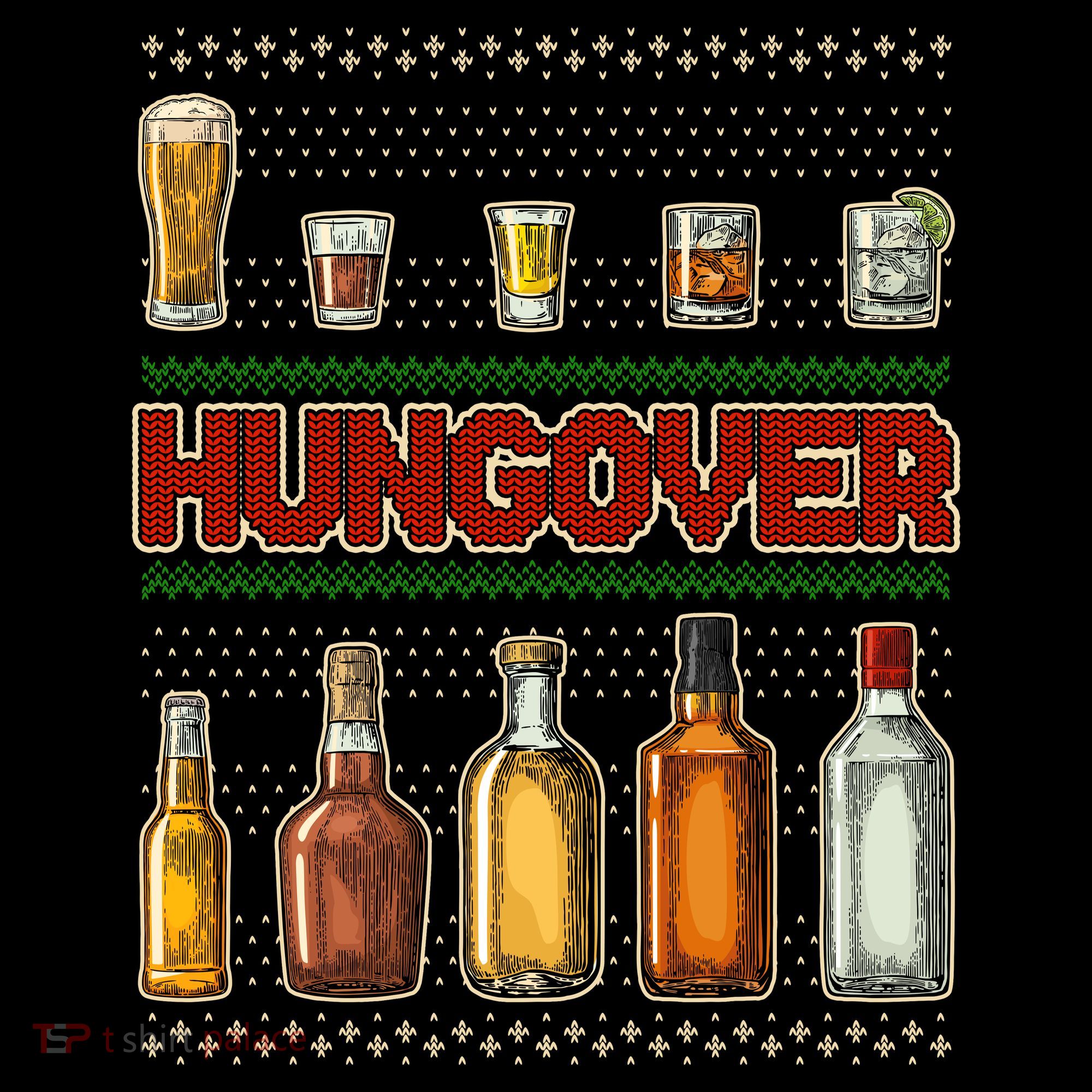 Funny Hungover Drunk Ugly Christmas Sweater Ornament