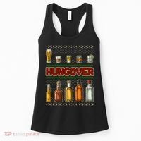 Funny Hungover Drunk Ugly Christmas Sweater Women's Tank Top thumb 0