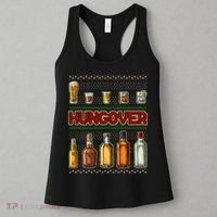 Funny Hungover Drunk Ugly Christmas Sweater Women's Tank Top thumb 3