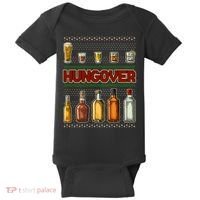 Funny Hungover Drunk Ugly Christmas Sweater Baby Bodysuit thumb 0