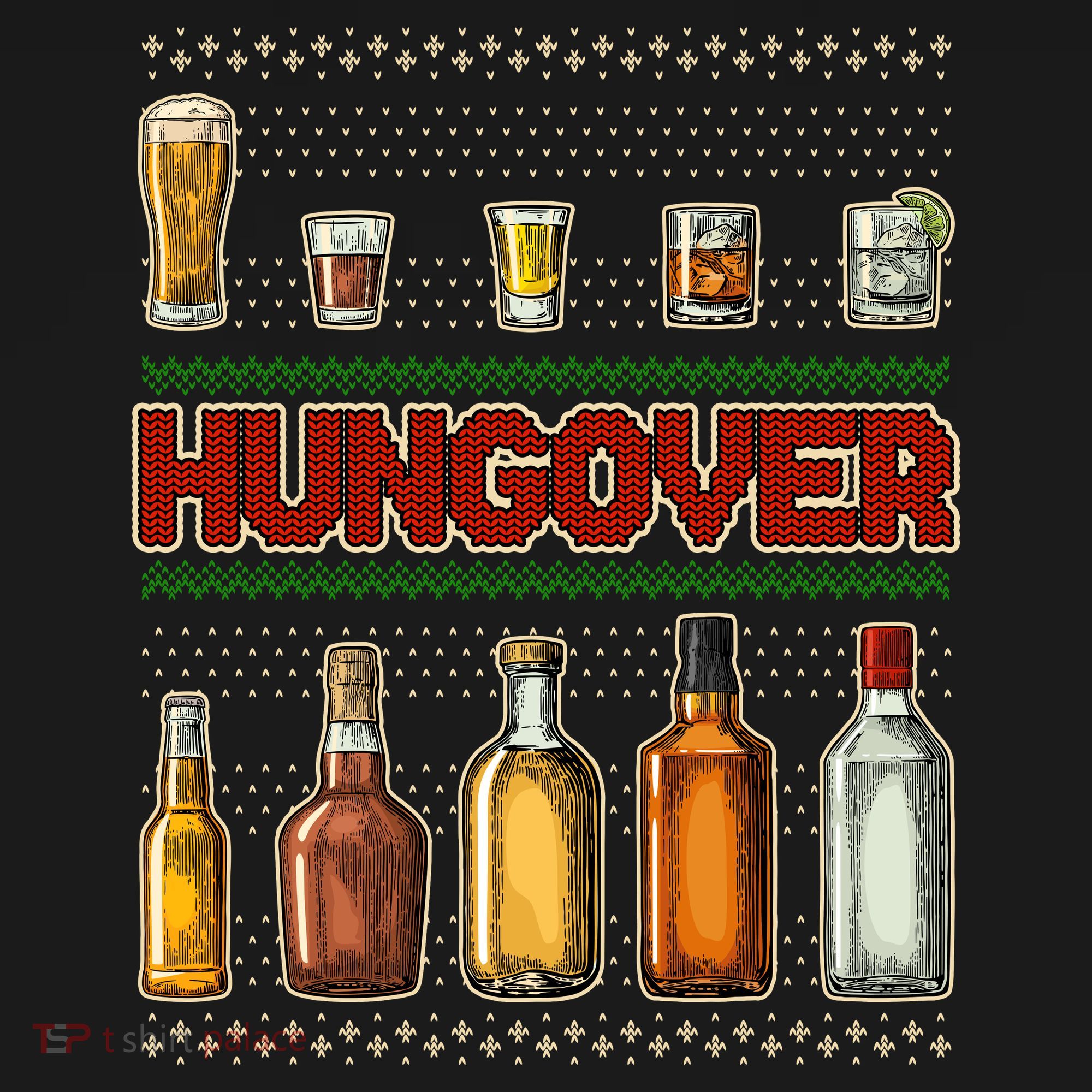 Funny Hungover Drunk Ugly Christmas Sweater Baby Bodysuit