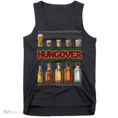 Funny Hungover Drunk Ugly Christmas Sweater Tank Top