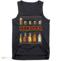 Funny Hungover Drunk Ugly Christmas Sweater Tank Top thumb 0