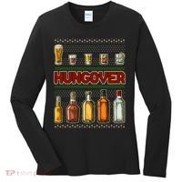 Funny Hungover Drunk Ugly Christmas Sweater Women's Long Sleeve Shirt thumb 0