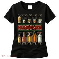 Funny Hungover Drunk Ugly Christmas Sweater Women's T-Shirt thumb 0