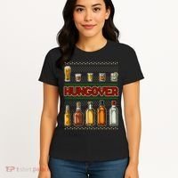 Funny Hungover Drunk Ugly Christmas Sweater Women's T-Shirt thumb 4