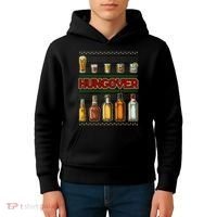 Funny Hungover Drunk Ugly Christmas Sweater Kids Hoodie thumb 4