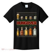 Funny Hungover Drunk Ugly Christmas Sweater Kids T-Shirt thumb 0