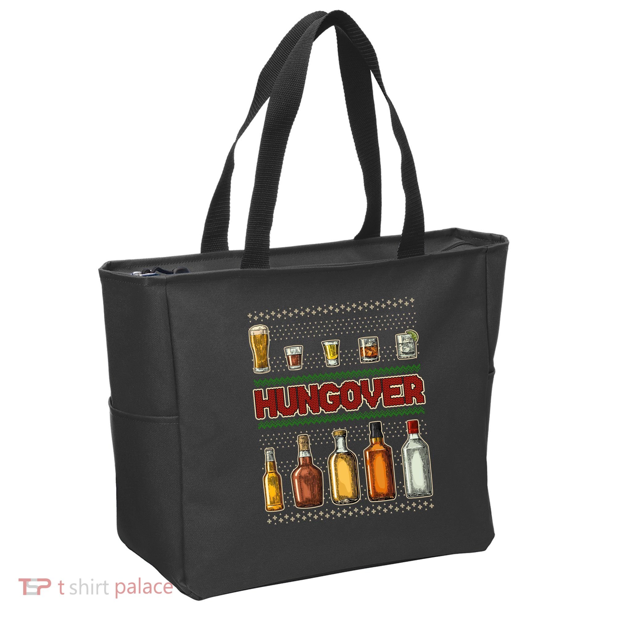 Funny Hungover Drunk Ugly Christmas Sweater Tote Bag