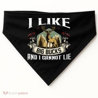 Funny Hunting Bucks USA-Made Doggie Bandana