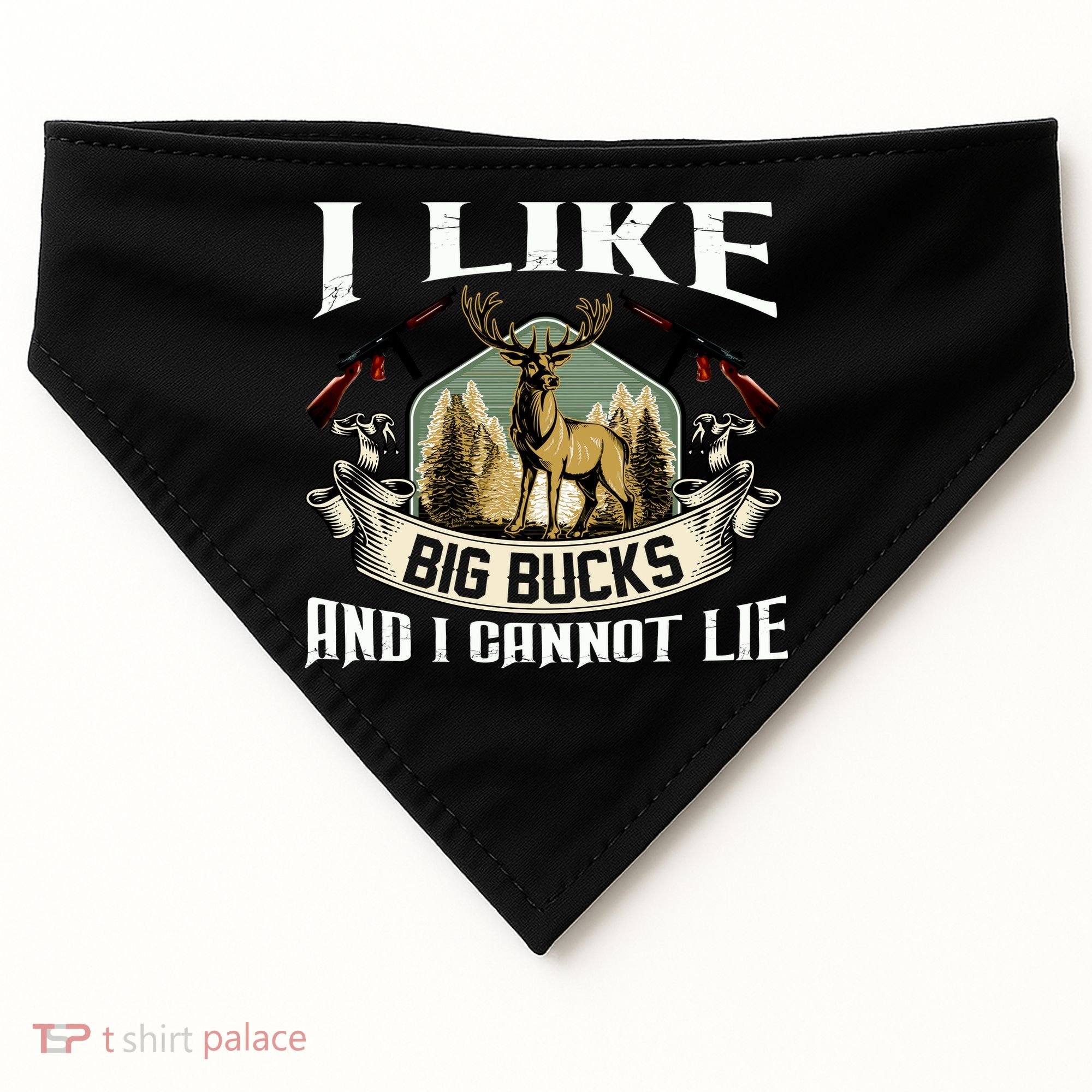 Funny Hunting Bucks USA-Made Doggie Bandana