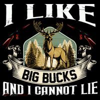 Funny Hunting Bucks Button thumb 1