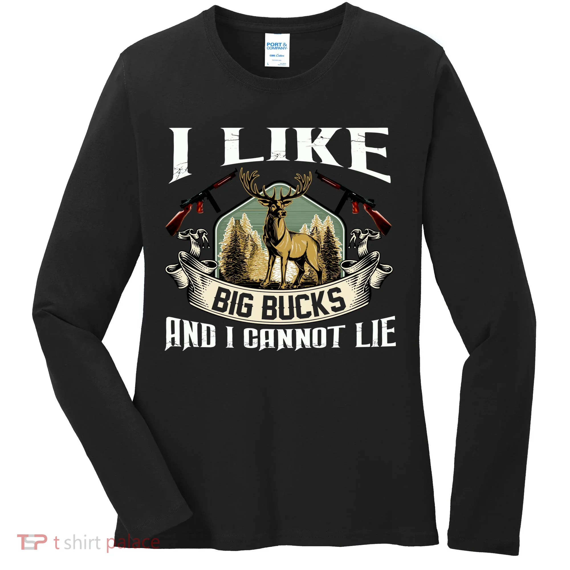 Funny Hunting Bucks Women's Long Sleeve Shirt