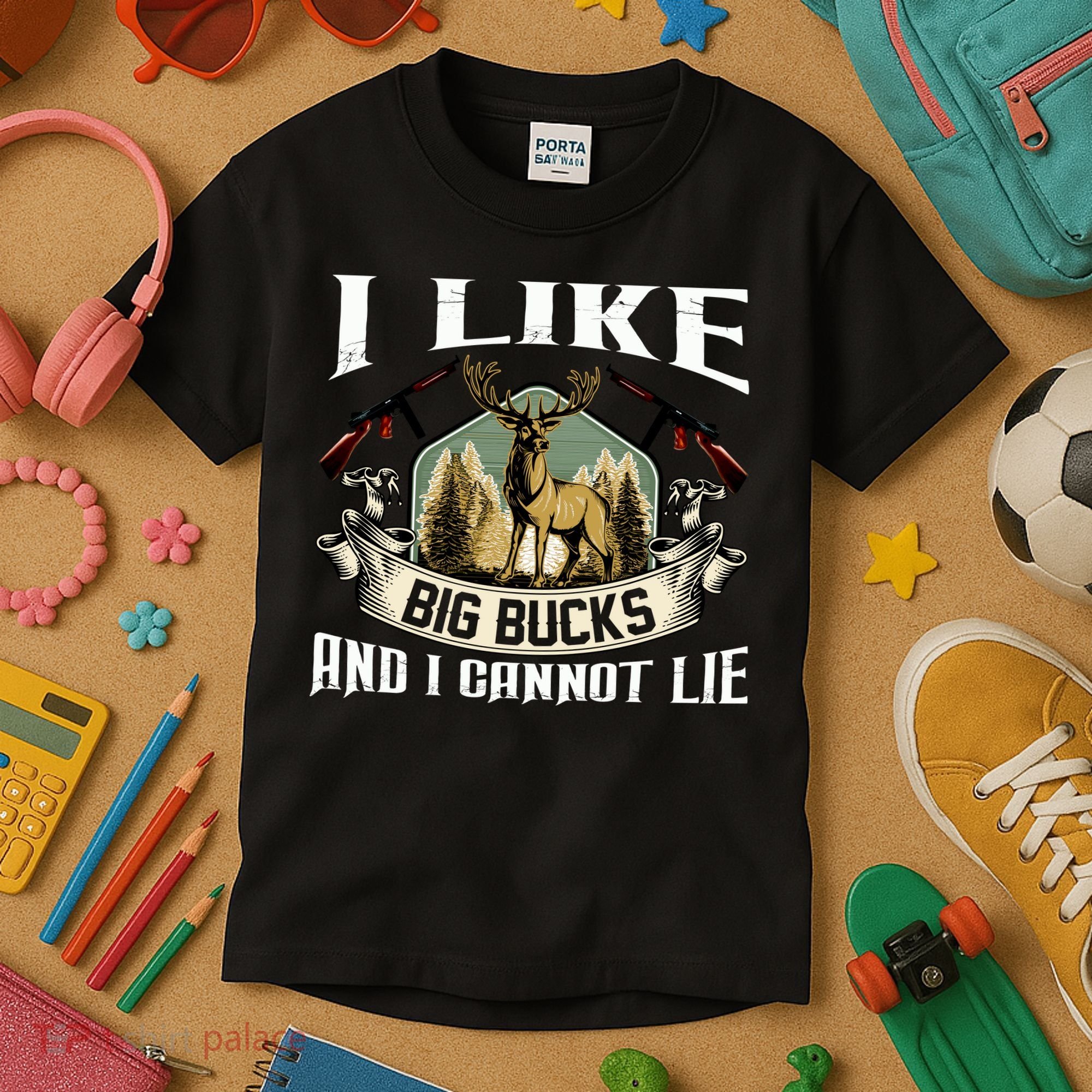 Funny Hunting Bucks Kids T-Shirt