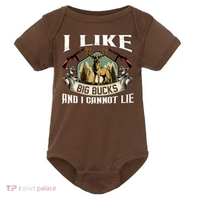 Funny Hunting Bucks Baby Bodysuit
