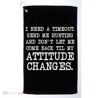 Funny Hunting Meme Golf Towel thumb 0