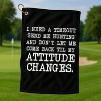 Funny Hunting Meme Golf Towel thumb 1