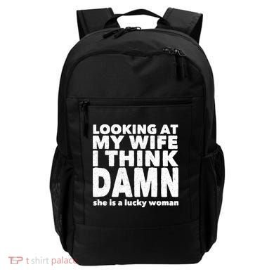 Funny Husband Lucky Wife Backpack