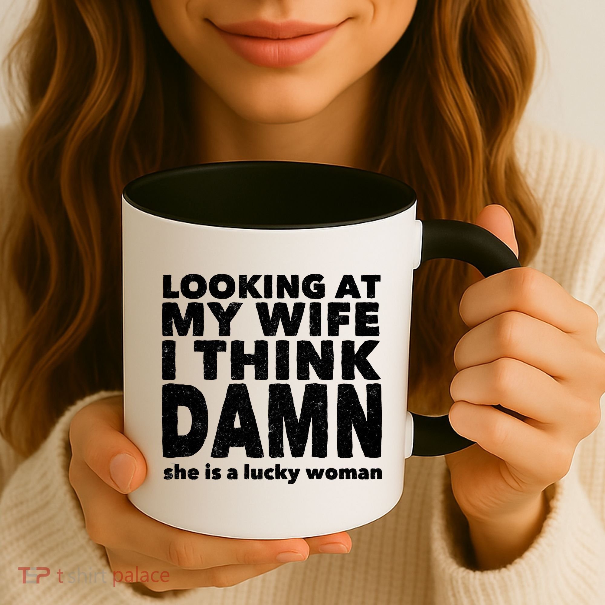 Funny Husband Lucky Wife Coffee Mug
