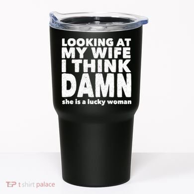 Funny Husband Lucky Wife Tumbler