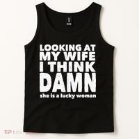 Funny Husband Lucky Wife Tank Top thumb 2