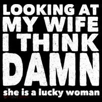 Funny Husband Lucky Wife Women's Long Sleeve Shirt thumb 2