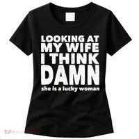 Funny Husband Lucky Wife Women's T-Shirt thumb 0