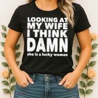 Funny Husband Lucky Wife Women's T-Shirt thumb 2