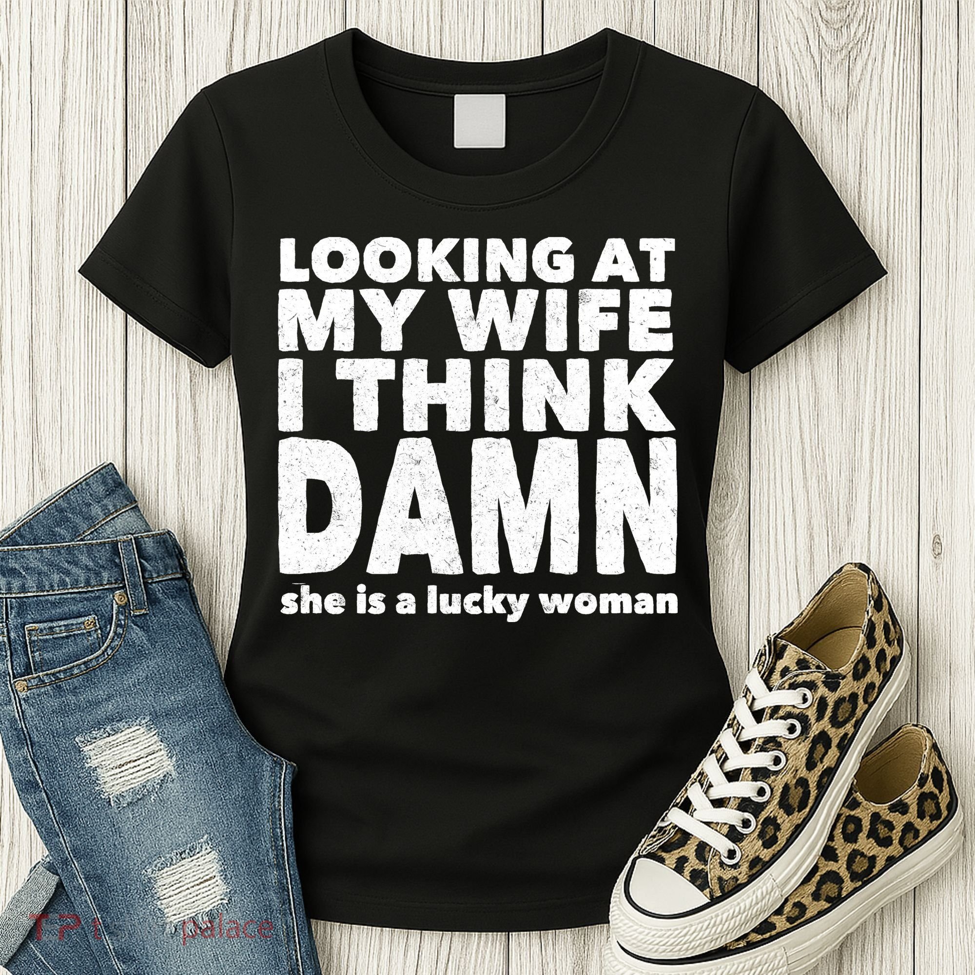 Funny Husband Lucky Wife Women's T-Shirt