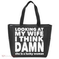 Funny Husband Lucky Wife Tote Bag thumb 0
