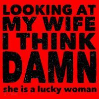 Funny Husband Lucky Wife Santa Hat thumb 1