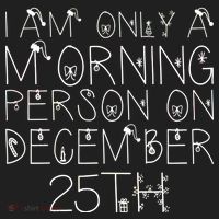 Funny I Am Only a Morning Person on Christmas Golf Towel thumb 3
