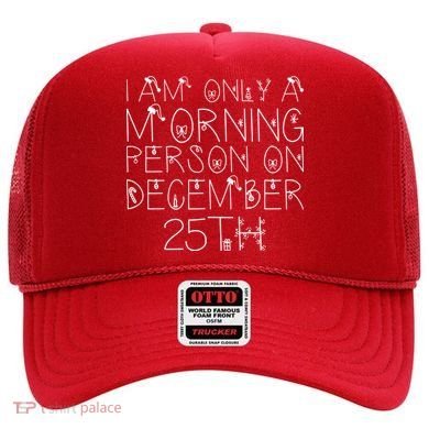 Funny I Am Only a Morning Person on Christmas Hat