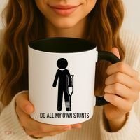 Funny I Do All Of My Own Stunts Coffee Mug thumb 3