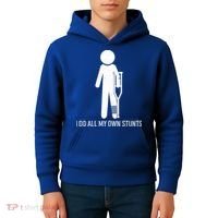 Funny I Do All Of My Own Stunts Kids Hoodie thumb 4