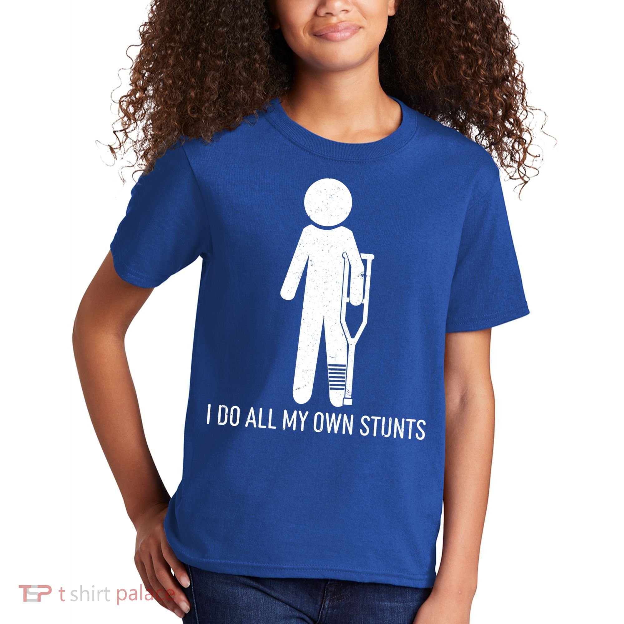 Funny I Do All Of My Own Stunts Kids T-Shirt