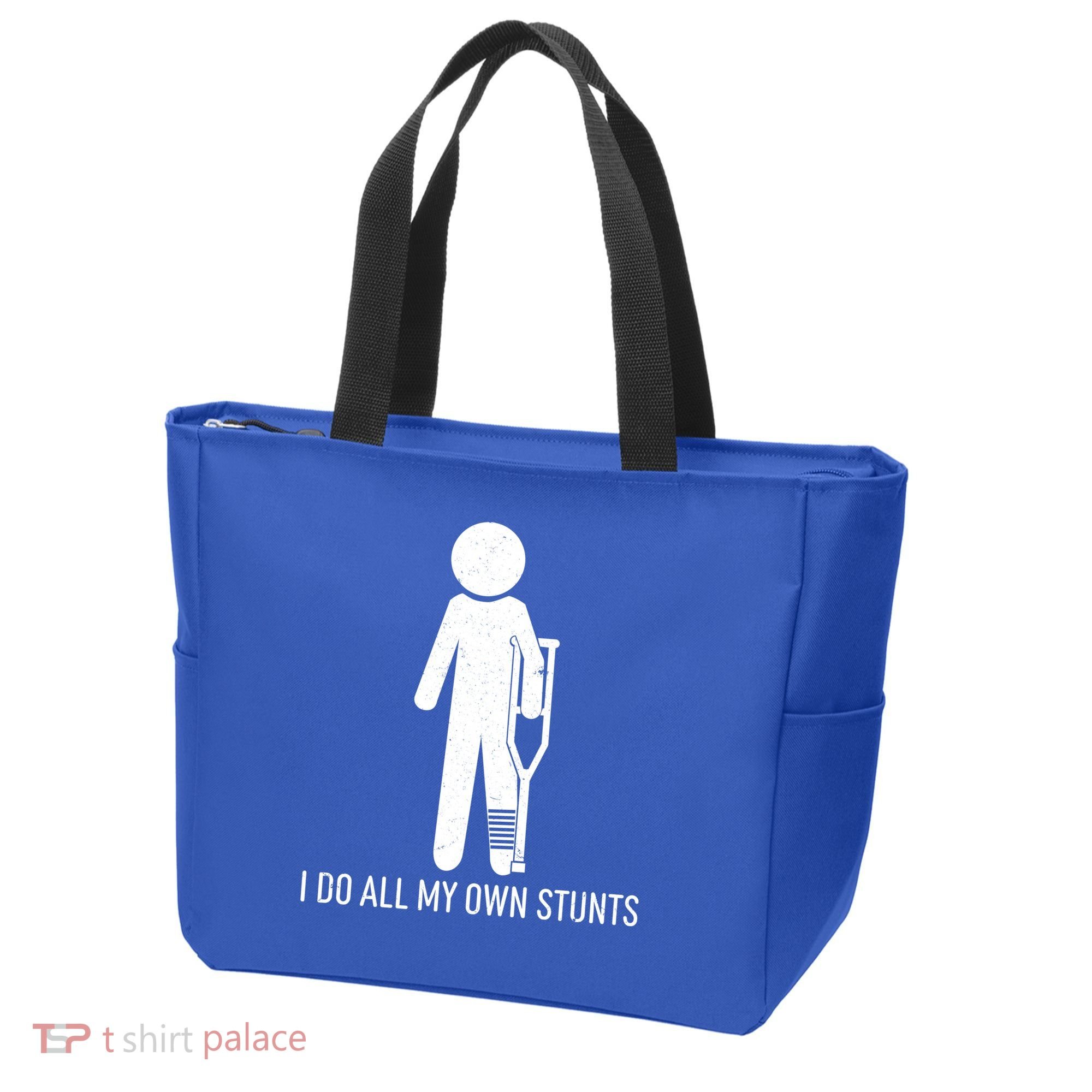 Funny I Do All Of My Own Stunts Tote Bag
