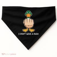 Funny I Don't Give A Duck USA-Made Doggie Bandana thumb 0