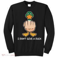 Funny I Don't Give A Duck Sweatshirt thumb 0
