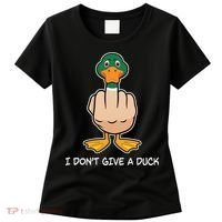 Funny I Don't Give A Duck Women's T-Shirt thumb 0