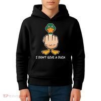 Funny I Don't Give A Duck Kids Hoodie thumb 4