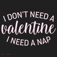 Funny I Don't Need A Valentine I Need A Nap Beanie thumb 2