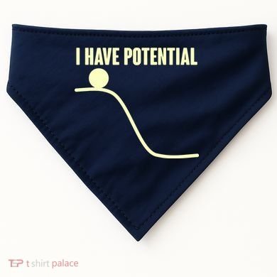 Funny I Have Potential Science  USA-Made Doggie Bandana