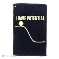 Funny I Have Potential Science  Golf Towel thumb 0