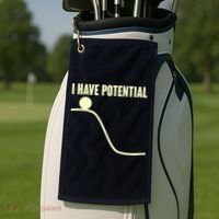 Funny I Have Potential Science  Golf Towel thumb 2